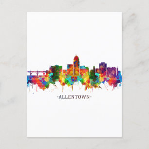 Postal Festiva Allentown Pennsylvania Skyline