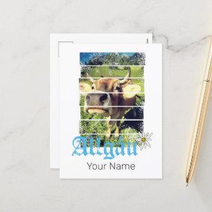 Postal Festiva Allgäu Alps Vintage Bavaria Alemania Souvenir