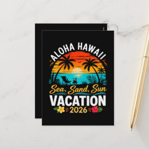 Postal Festiva Aloha Hawái Mar Arena Sol 2026