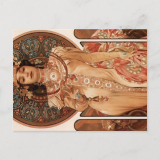 Postal Festiva Alphonse Mucha