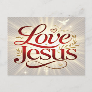 Postal Festiva Ama a Jesús