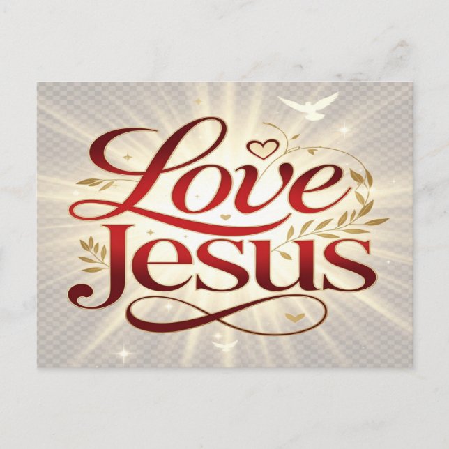 Postal Festiva Ama a Jesús (Anverso)
