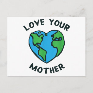 Postal Festiva Ama el Corazón de la Madre Tierra