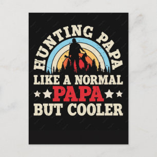 Postal Festiva Amante de papá día del padre divertido cazador vin