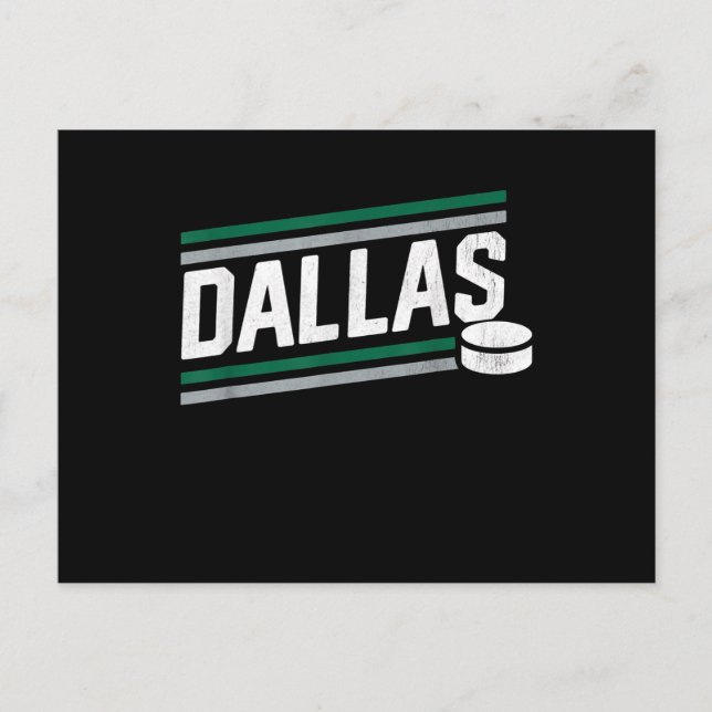 Postal Festiva Amante del Hockey | Cool Dallas Hockey Power Play (Anverso)