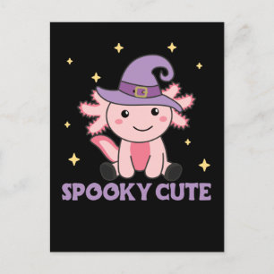 Postal Festiva Amantes de Axolotl Espeluznantes Animales Lindos P
