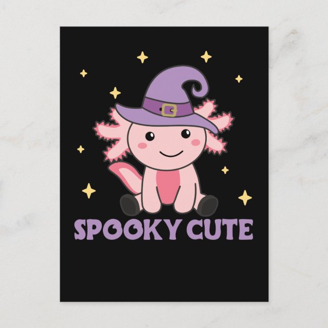 Postal Festiva Amantes de Axolotl Espeluznantes Animales Lindos P (Anverso)