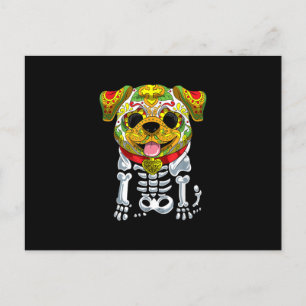 Postal Festiva Amantes de los Perros Halloween Divertido con C