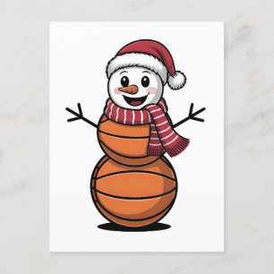 Postal Festiva Amantes deportivos de los Navidades de baloncesto 