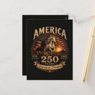 Postal Festiva América 250 Años 1776 2026 Centenario