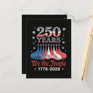 Postal Festiva América 250 Años 4 de Julio
