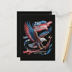 Postal Festiva América 250 Años de Libertad 1776-2026