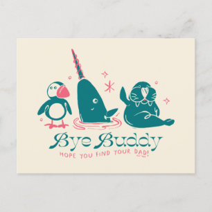 Postal Festiva Amigos Animales - Adiós Buddy, Espero que Encuentr