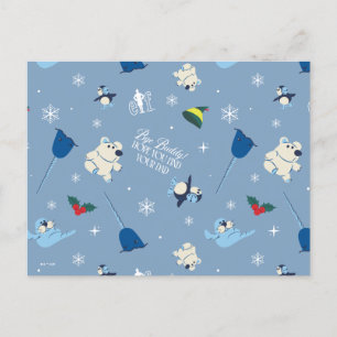 Postal Festiva Amigos Animales Patrón Invernal "Adiós Amigo"