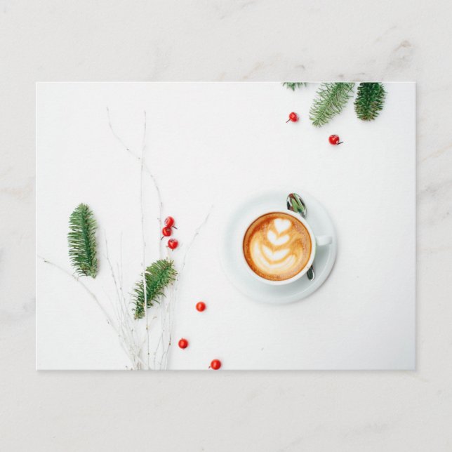 Postal Festiva Amo a los Navidades a Latte (Anverso)