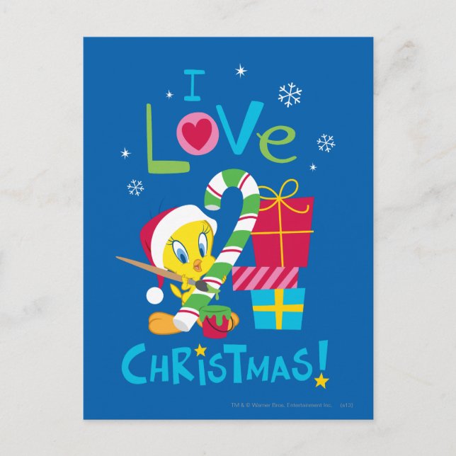 Postal Festiva Amo a los Navidades - TWEETY™ (Anverso)
