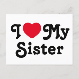 Postal Festiva Amo a mi hermana