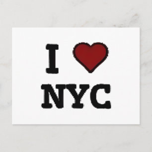 Postal Festiva Amo a NYC corazón
