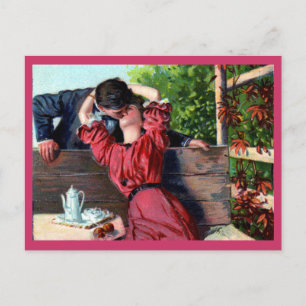 Postal Festiva Amo Beso San Valentín