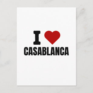 Postal Festiva Amo casablanca - Me encanta casablanca marruecos