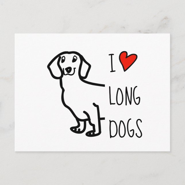 Postal Festiva Amo Dachshund (Anverso)