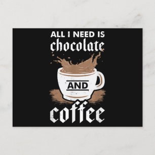 Postal Festiva Amo El Chocolate Y El Café