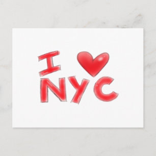 Postal Festiva Amo NYC Clásico
