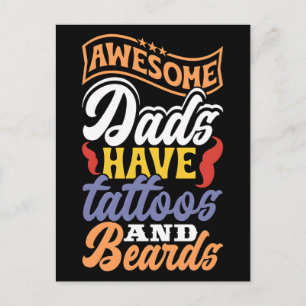 Postal Festiva Amo Papá Tatuaje Regalo Perfecto Día del Padre 202