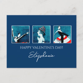 Postal Festiva Amor. Art Deco el día de San Valentín