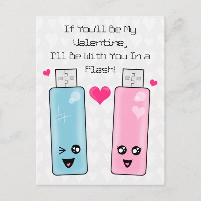 Postal Festiva Amor de memoria USB (Anverso)