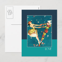 Postal Festiva Amor. El día de San Valentín Art Deco