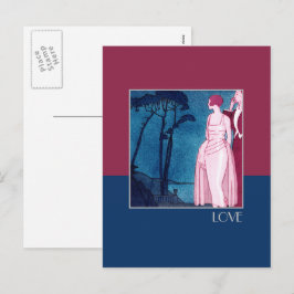 Postal Festiva Amor. El día de San Valentín Art Deco