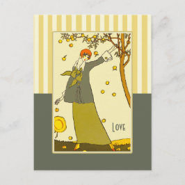 Postal Festiva Amor. El día de San Valentín Art Deco