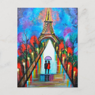 Postal Festiva Amor en París especial giftart romántico