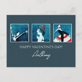 Postal Festiva Amor. Feliz Día de San Valentín. Art Deco