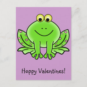 Postal Festiva Amor Frog Gracioso Saludo: El día de San Valentín 