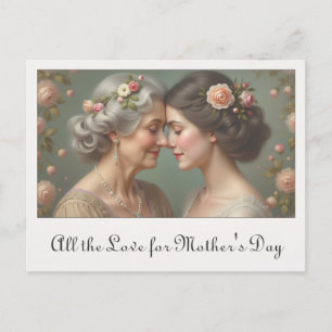 Postal Festiva Amor Intemporal Entre Madre e Hija