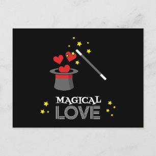 Postal Festiva Amor mágico - Blanco
