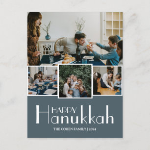 Postal Festiva Amor y luz Foto de la familia Hanukkah Collage