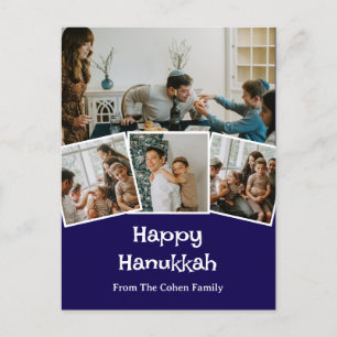 Postal Festiva Amor y luz   Foto de la familia Hanukkah Collage