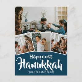 Postal Festiva Amor y luz | Foto de la familia Hanukkah Collage