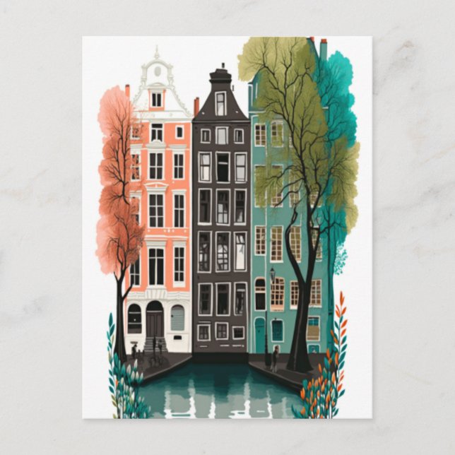 Postal Festiva Ámsterdam (Anverso)
