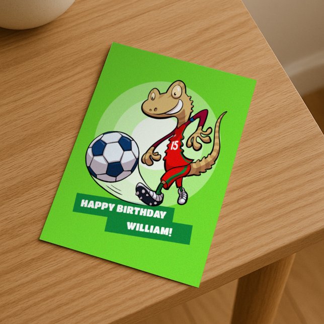 Postal Festiva Añadir tu nombre Feliz cumpleaños Gracioso Gecko d (Subido por el creador)