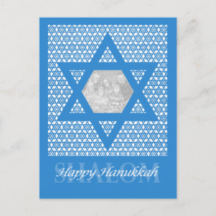 Postal Festiva AÑADIR TU PROPIA FOTO - Hanukkah - Estrella de Dav