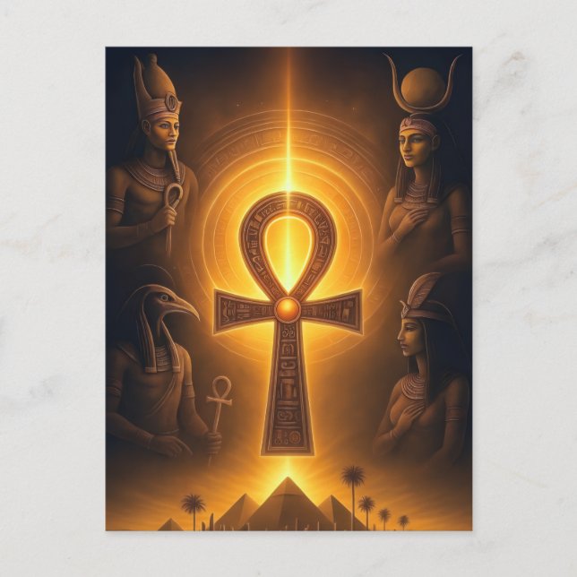 Postal Festiva Ancient Egyptian Postcard | Pharaonic Art Design b (Anverso)