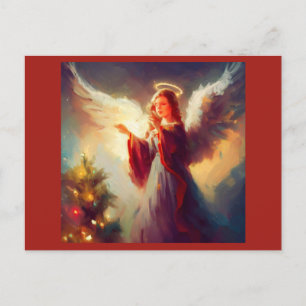 Postal Festiva Ángel 3 navidades
