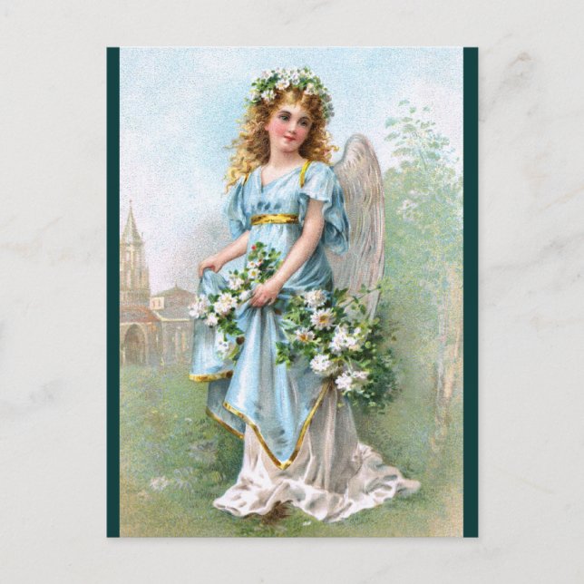 Postal Festiva Ángel de Pascua (Anverso)