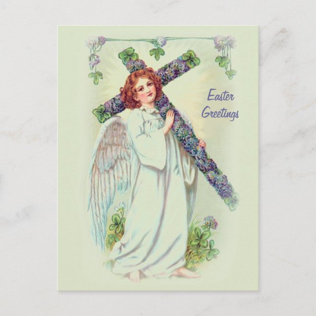 Postal Festiva Ángel de Pascua (Anverso)