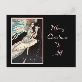 Postal Festiva Angel Holding Star