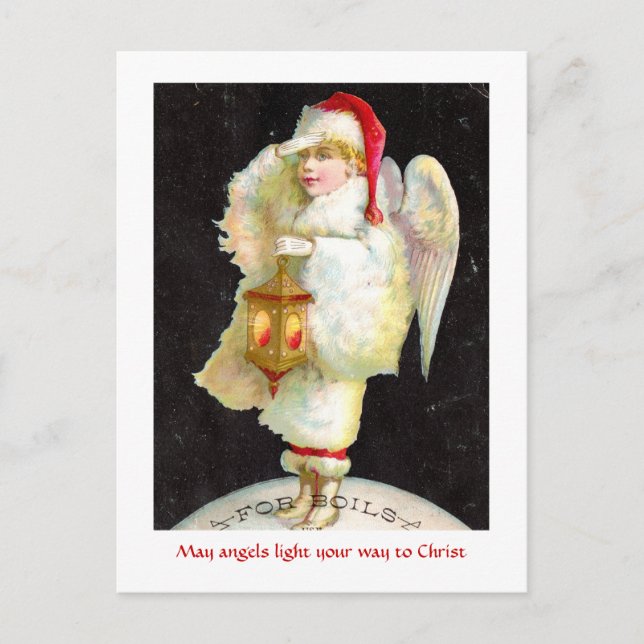 Postal Festiva Ángel Navidades de Victoria (Anverso)
